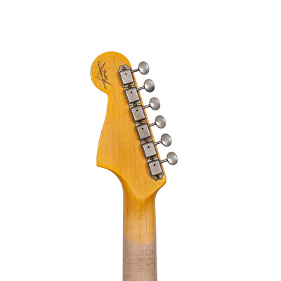 Fender Custom Shop 1963 Jazzmaster Relic Matching Headstock Aged Black Elektro Gitar